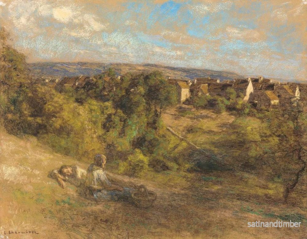 Reproduktion av målningen Le Repos des paysans - Léon Augustin Lhermitte - Bild 2