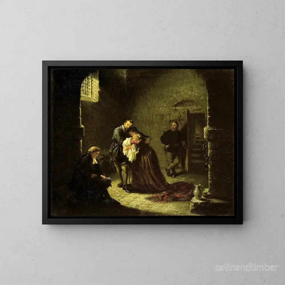 Reproduktion av målningen Scène de prison - John Adams l'Ancien