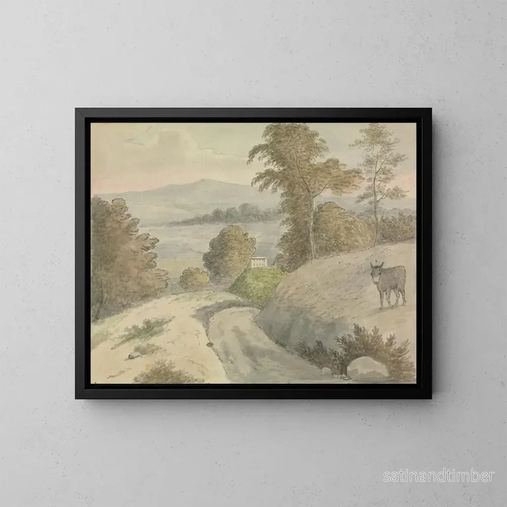 Reproduktion av målningen Vue dans le Surrey – Edward Francis Burney Reproduktion av målningen Vue dans le Surrey – Edward Francis Burney