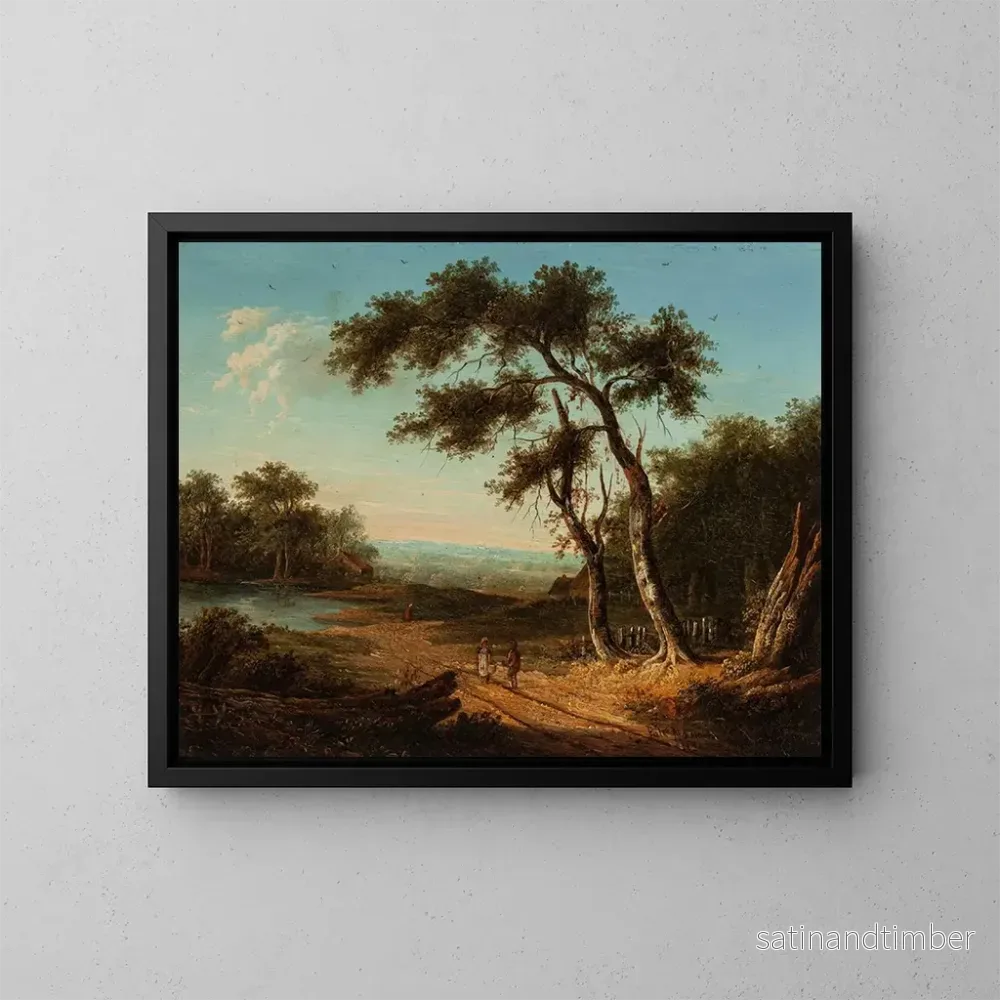 Reproduktion av målningen Figurer på en solig landsväg - Patrick Nasmyth