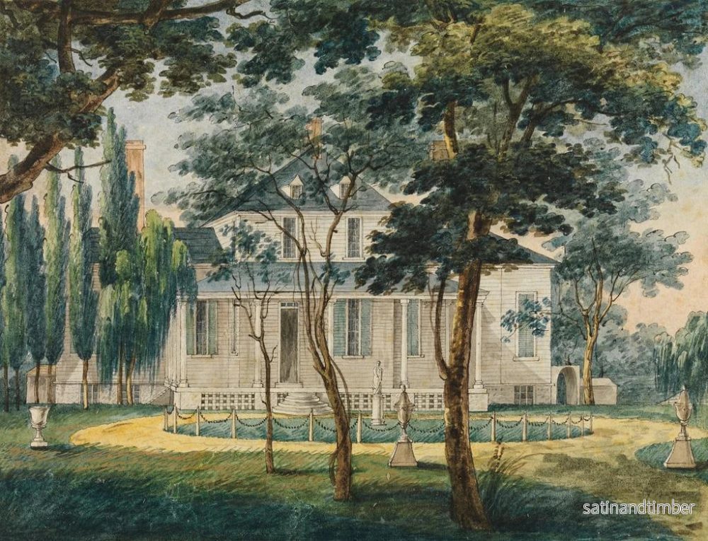 Reproduktion av målningen En landsbygdsvilla, kanske general Moreaus sommarstuga i Morrisville, Pennsylvania - Pavel Petrovich Svinin - Bild 2