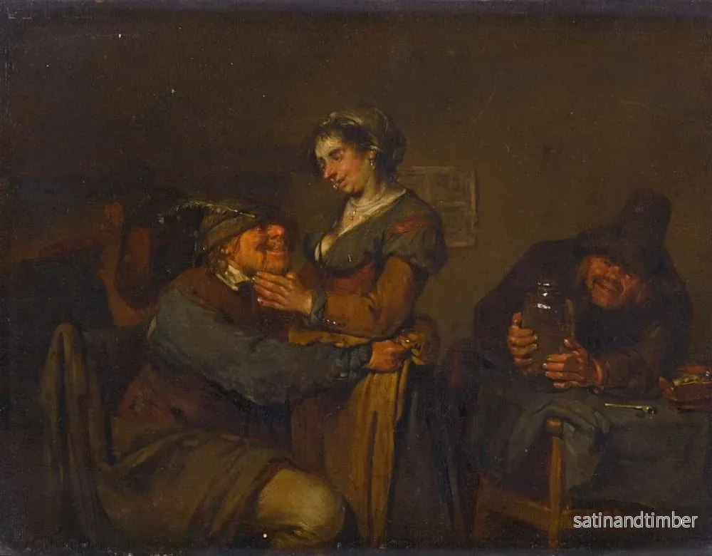 Reproduktion av målningen En kärleksfull par i ett värdshus - Egbert van Heemskerck den yngre - Bild 2