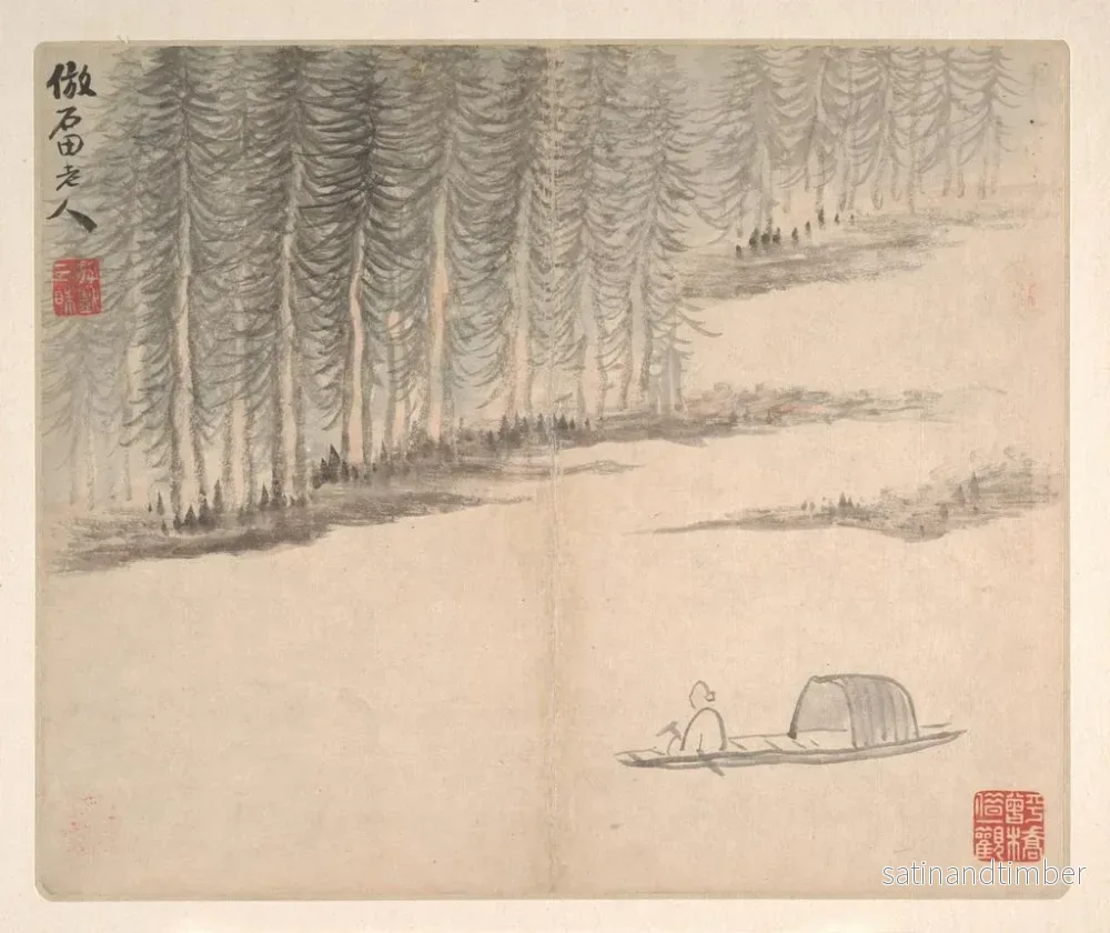 Reproduktion av målningen Landskap efter de gamla mästarna Pl07 - Mei Qing - Bild 2
