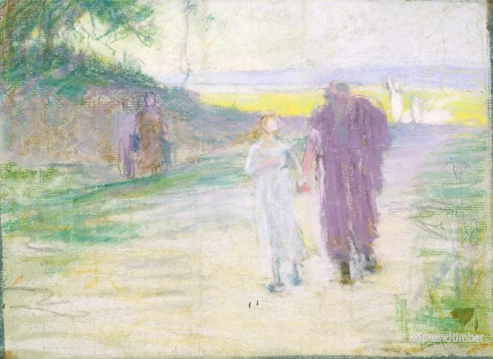 Reproduktion av målningen Studie för flygning i Egypten - Henry Ossawa Tanner - Bild 2