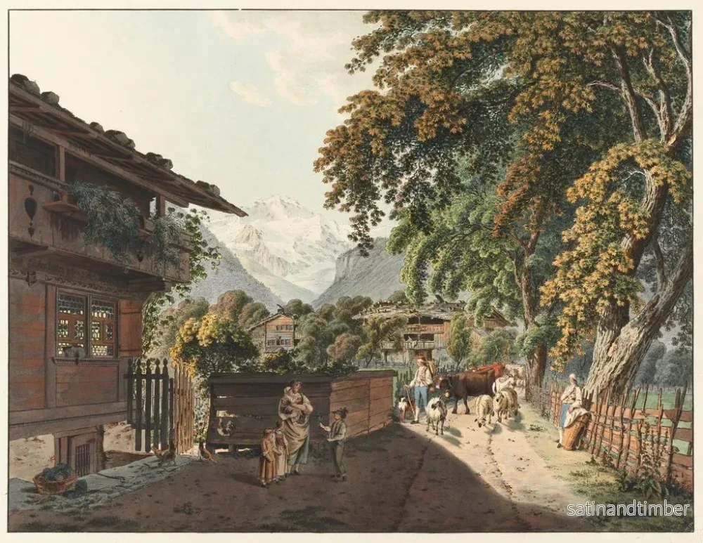 Reproduktion av målningen Le Retour des Alpes - Franz Niklaus König - Bild 2