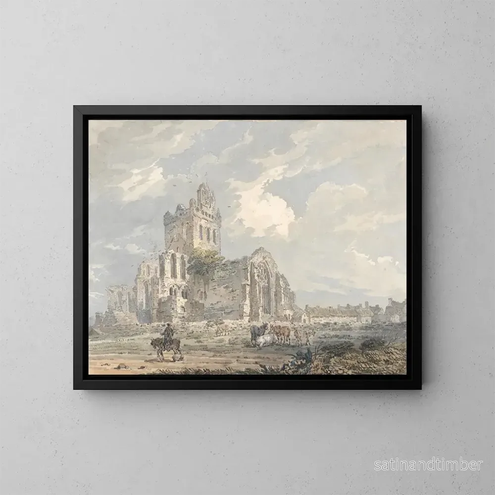 Reproduktion av målningen Abbaye de Jedburgh, Roxburghshire – Thomas Girtin Reproduktion av målningen Abbaye de Jedburgh, Roxburghshire – Thomas Girtin