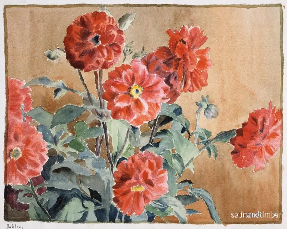 Reproduktion av målningen Dahlias - Hannah Borger Overbeck - Bild 2