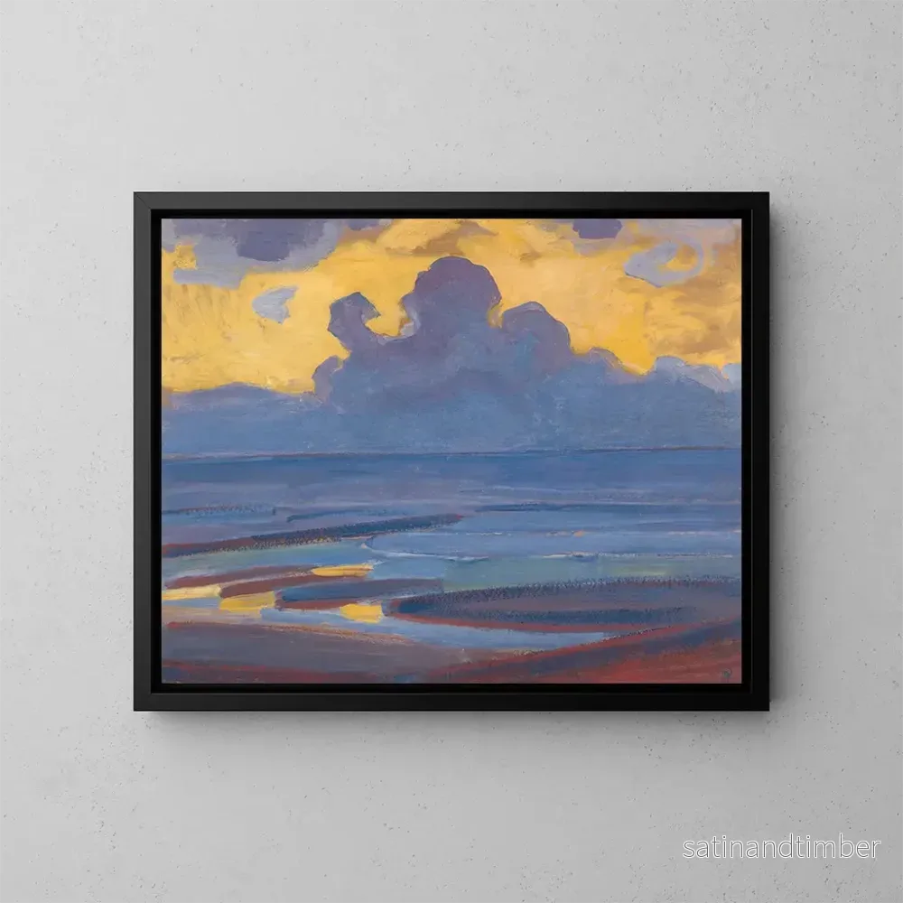 Reproduktion av målningen vid havskanten - Piet Mondrian