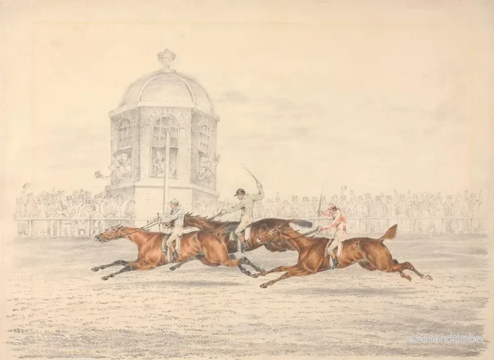 Reproduktion av målningen L'arrivée du St Leger de Doncaster - Henry Thomas Alken - Bild 2