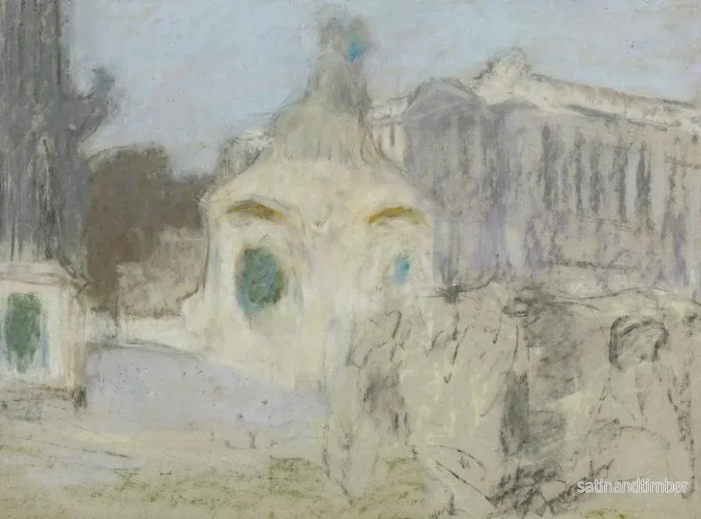 Reproduktion av målningen La Place de la Concorde - Édouard Vuillard - Bild 2