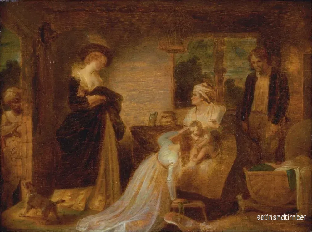 Reproduktion Les Sept Âges de l'Homme – Robert Smirke — Spädbarn - Bild 2