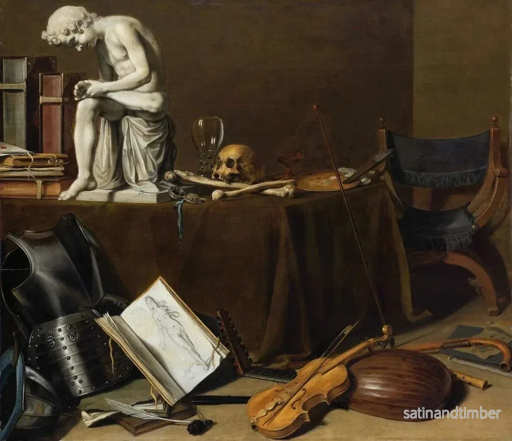 Reproduktion av målningen Naturtavla dödstavla med Spinario - Pieter Claesz - Bild 2