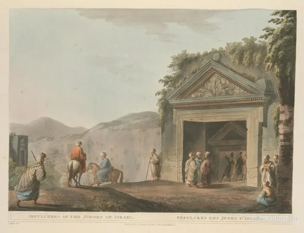 Reproduktion av målningen Sépulcres des juges d'Israël - Luigi Mayer - Bild 2