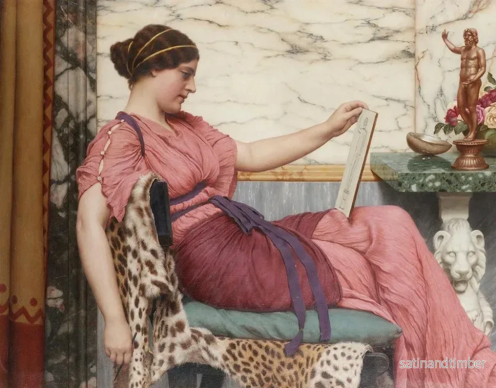 Reproduktion av målningen En amatör - John William Godward - Bild 2