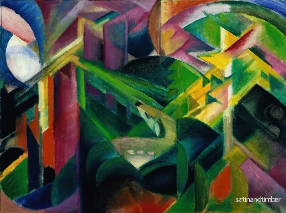 Reproduktion av målningen av Hjort i klostrets trädgård - Franz Marc - Bild 2