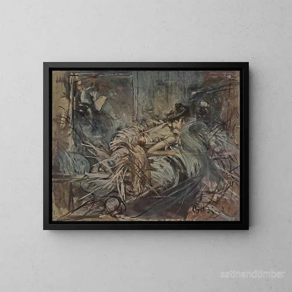 Reproduktion av målningen Le modèle de l'artiste - Giovanni Boldini