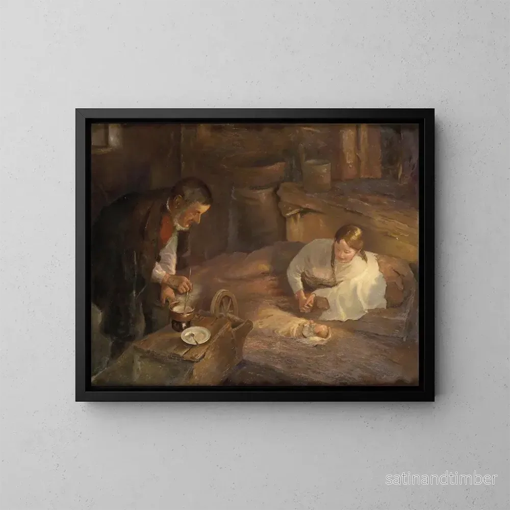 Reproduktion av målningen Natt helig - Fritz von Uhde