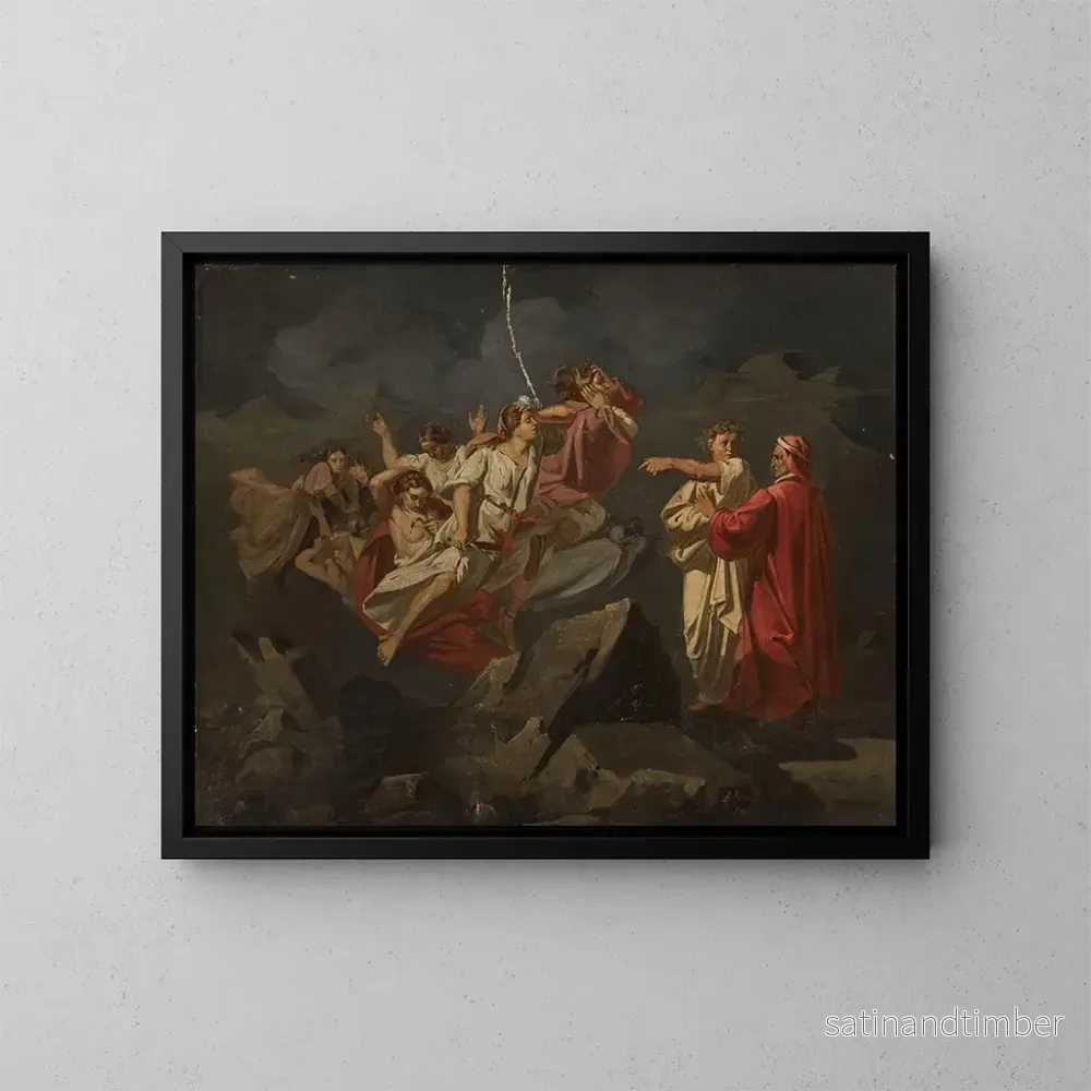 Reproduktion av målningen Dante och Virgile - Ignacy Gierdziejewski