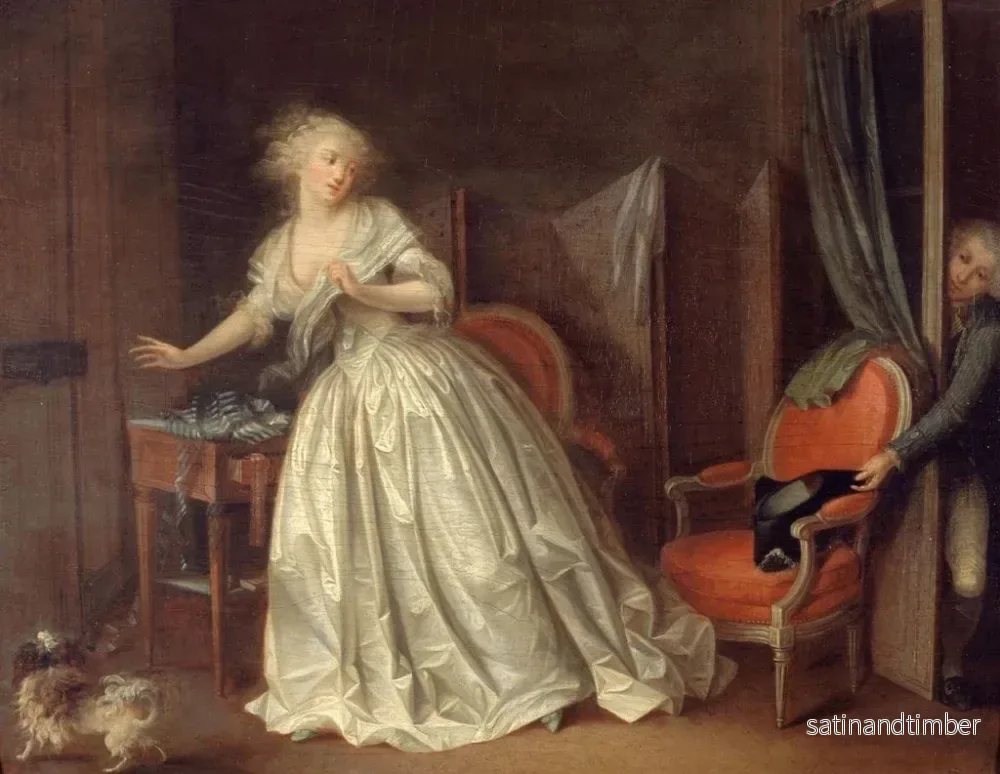 Reproduktion av målningen Le Départ précipité - Louis Léopold Boilly - Bild 2
