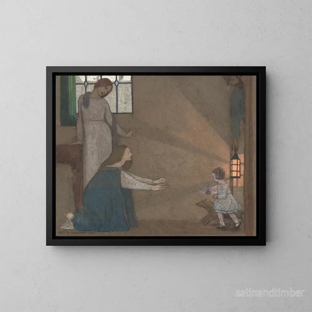 Reproduktion av målningen Studie för L’Enfant perdu – Frederick Cayley Robinson Reproduktion av målningen Studie för L’Enfant perdu – Frederick Cayley Robinson