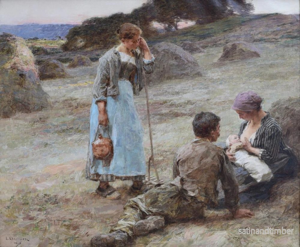 Reproduktion av målningen Låt av bebisar - Léon Augustin Lhermitte - Bild 2