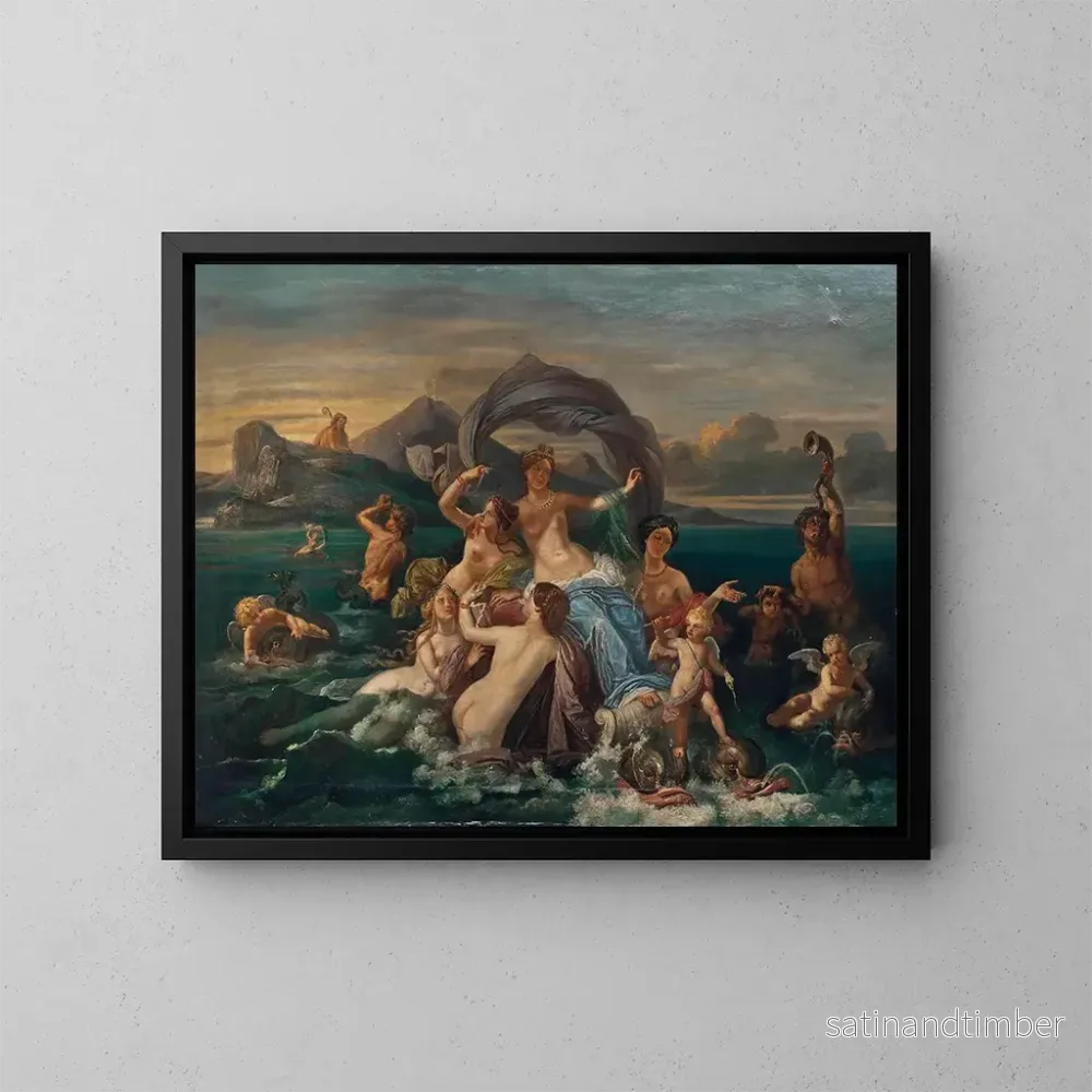 Reproduktion av målningen Le triomphe de Galatée - Jean-Jacques-François Monanteuil