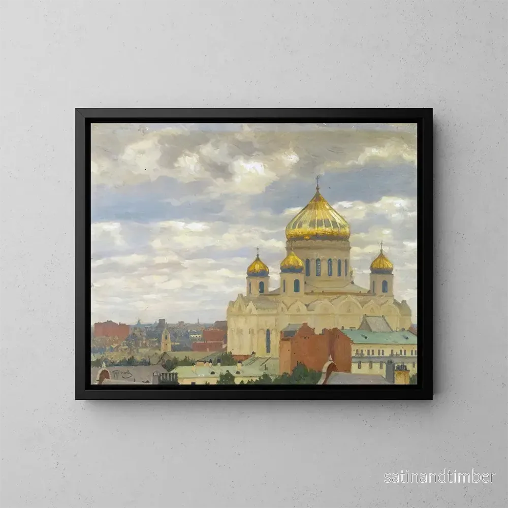 Reproduktion av målningen Vue de la cathédrale du Christ-Sauveur à Moscou - Mikhail Markianovich Germashev