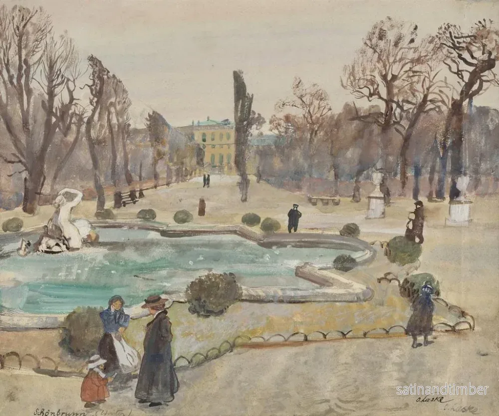 Reproduktion av målningen Vinter i Schönbrunn - Oskar Laske - Bild 2