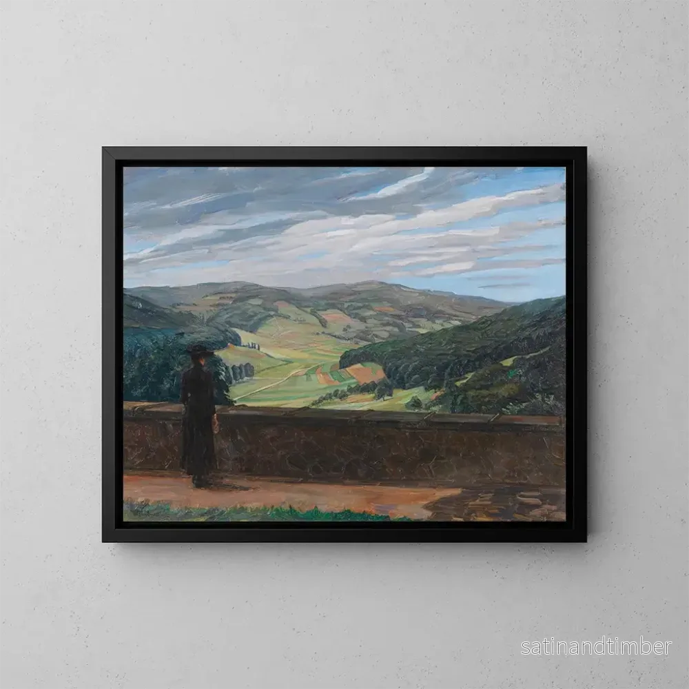 Reproduktion av målningen Vue sur l'Odenwald - Wilhelm Trübner