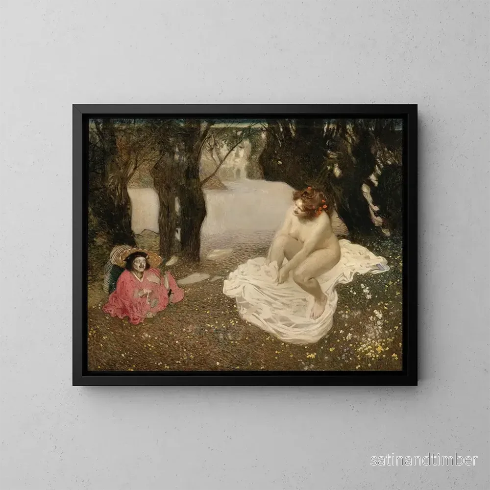 Reproduktion av målningen Le nain et la femme - Sigmund Walter Hampel