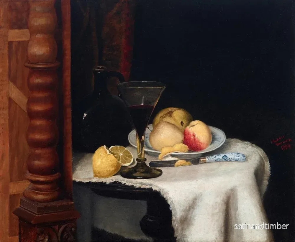 Reproduktion av målningen av fruktstillben - William Henry Huddle - Bild 2
