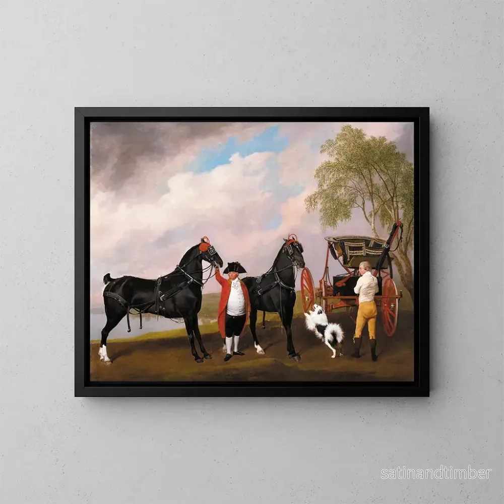 Reproduktion av målningen Le phaéton du prince de Galles - George Stubbs