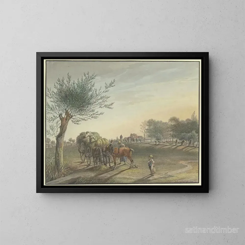 Reproduktion av målningen Hof Rebstock i mitten av de vidsträckta ängarna längs med Maynestråket nära Frankfurt am Main – Johann Friedrich Morgenstern Reproduktion av målningen Hof Rebstock i mitten av de vidsträckta ängarna längs med Maynestråket nära Frankfurt am Main – Johann Friedrich Morgenstern