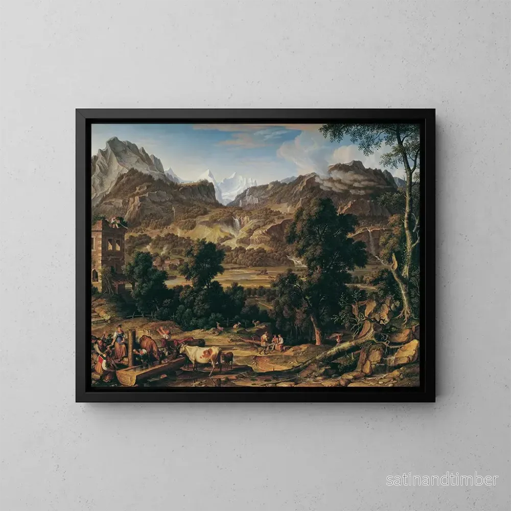 Reproduktion av målningen L'Oberland bernois - Joseph Anton Koch