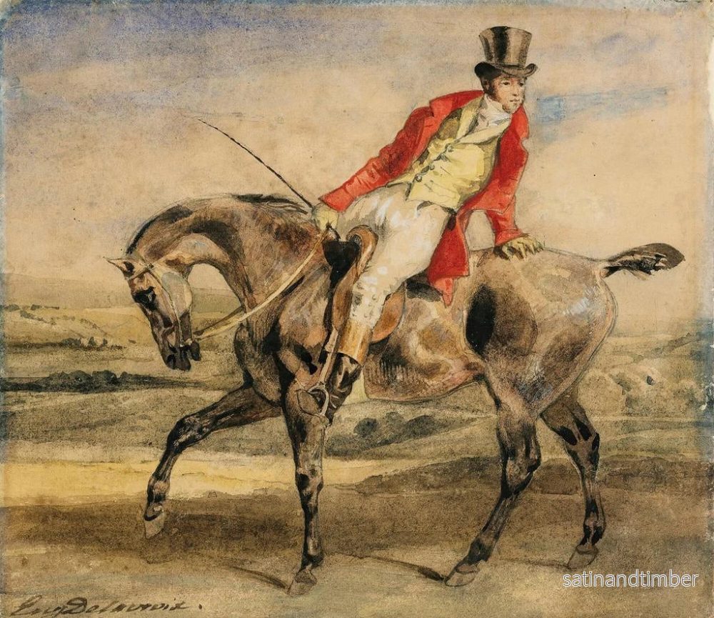 Reproduktion av målningen Cavalier bärande en röd jacka - Eugène Delacroix - Bild 2
