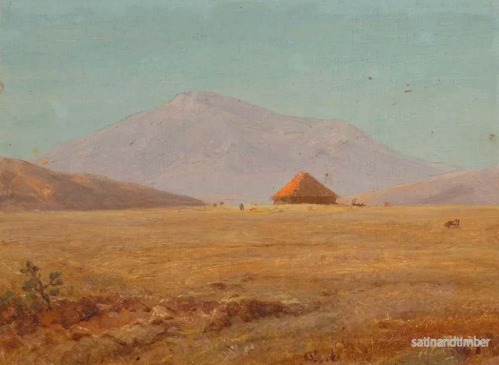 Reproduktion av målningen plateau med bergsterräng och en stuga - Frederic Edwin Church - Bild 2