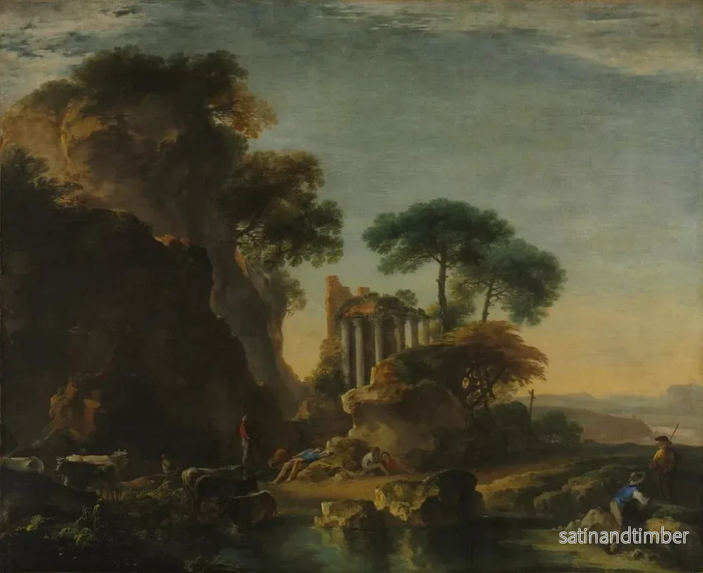 Reproduktion av målningen Ruiner i ett bergigt landskap - Salvator Rosa - Bild 2