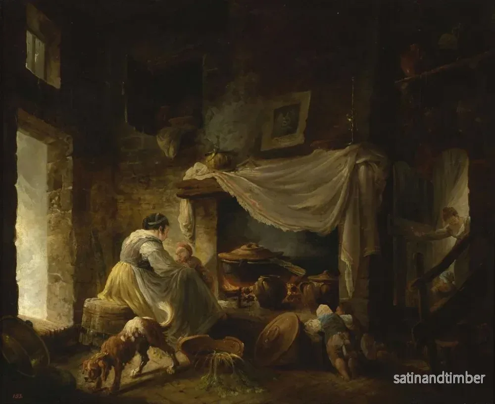 Reproduktion av målningen av landsbygdskök i ruiner - Hubert Robert - Bild 2