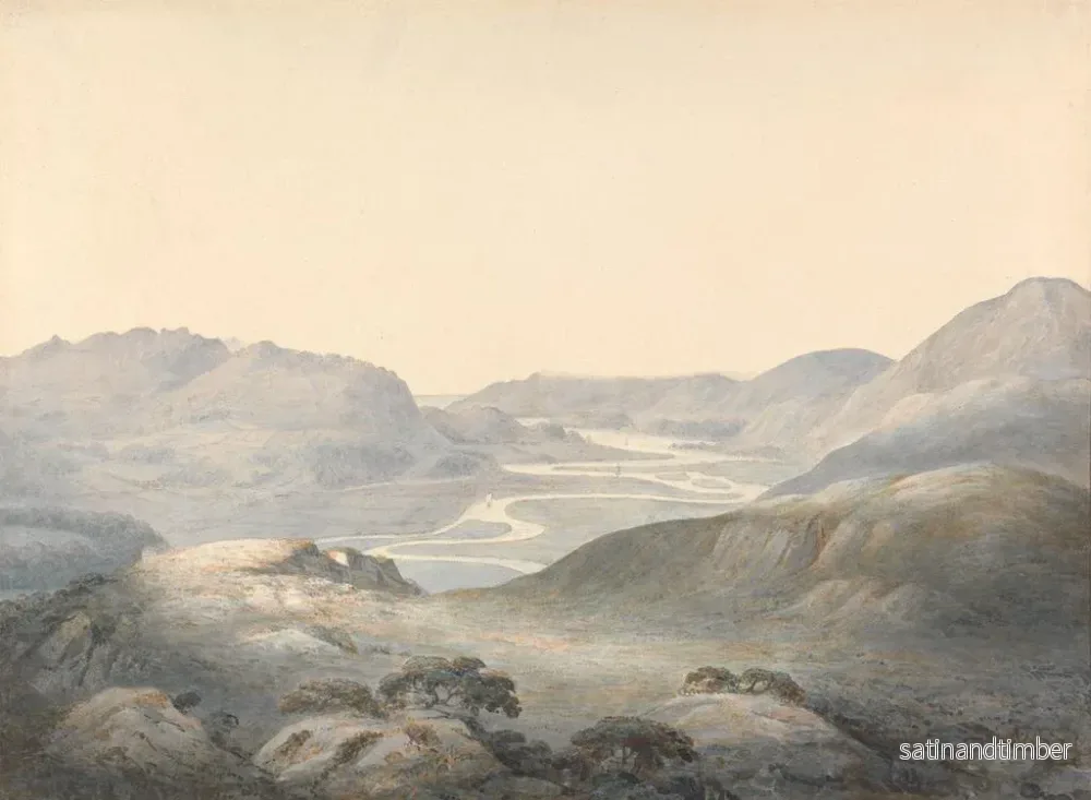 Reproduktion av målningen av Barmouthbukten vid mötet mellan floderna Mowddach och Gwinion - Moses Griffith - Bild 2