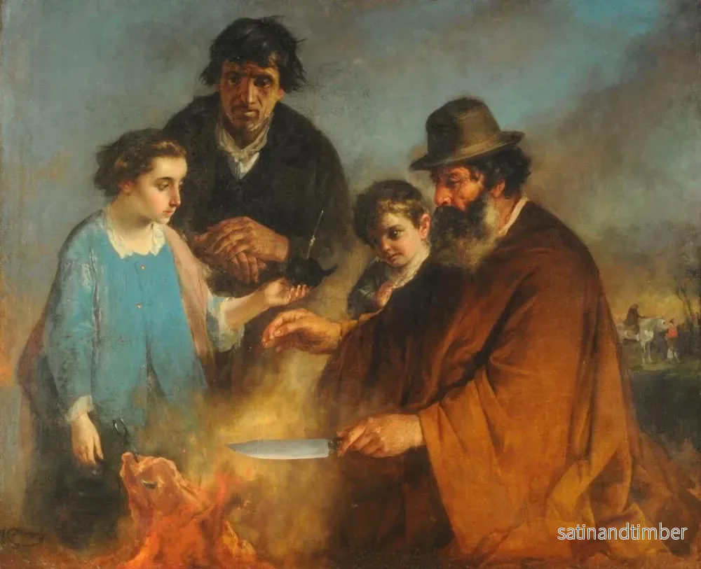 Reproduktion av målningen Le barbecue - Ignacio Manzoni - Bild 2