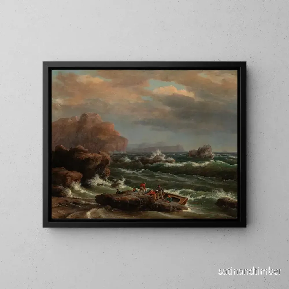 Reproduktion av målningen Tirant vers le rivage - Thomas Birch