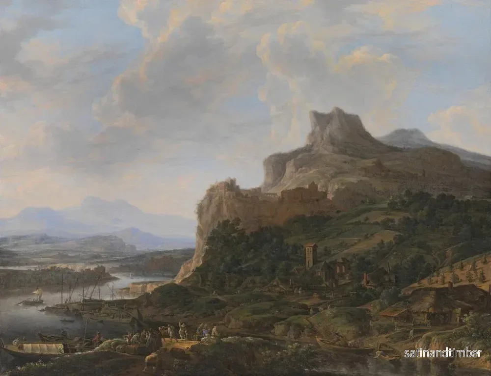Reproduktion av målningen Landskap vid Rhen - Herman Saftleven - Bild 2
