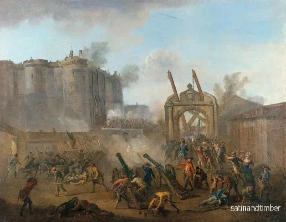 Reproduktion av målningen La prise de la Bastille, 14 juillet 1789 - Jean-Baptiste Lallemand - Bild 2