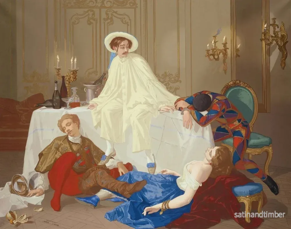 Reproduktion av målningen Le souper après le bal masqué - Thomas Couture - Bild 2
