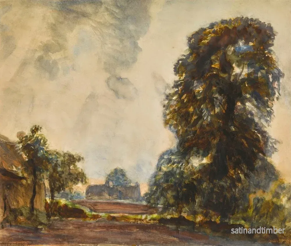 Reproduktion av målningen Landskap med träd - Sir George Clausen - Bild 2
