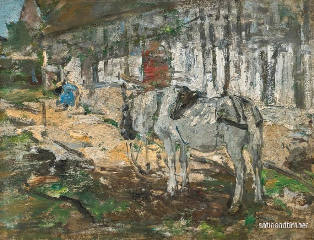 Reproduktion av målningen av normandisk häst - Eugène Boudin - Bild 2