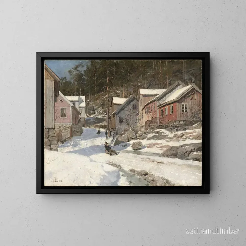 Reproduktion av målningen Rue à Krager – Frits Thaulow Reproduktion av målningen Rue à Krager – Frits Thaulow