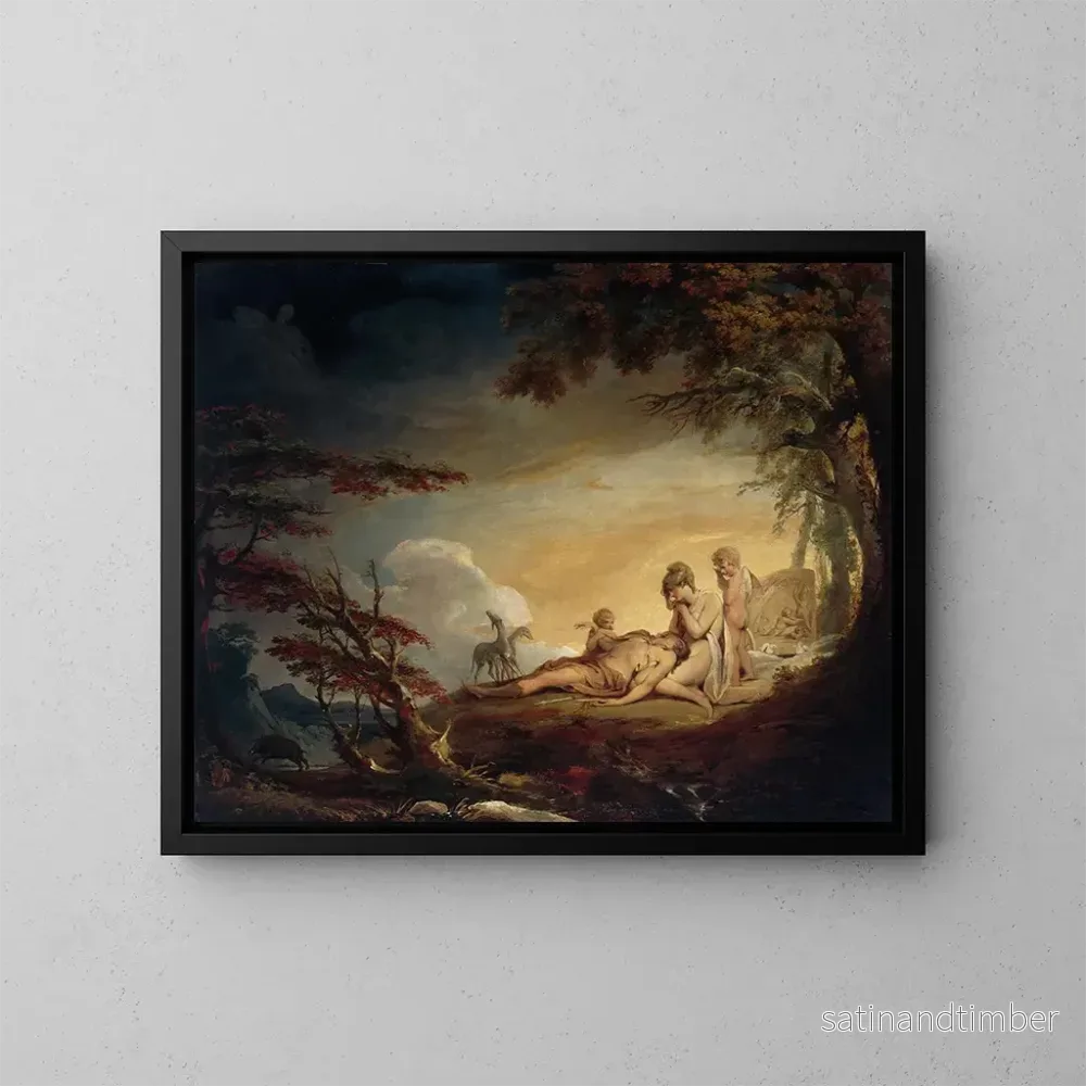 Reproduktion av målningen La Mort d'Adonis - James Barry