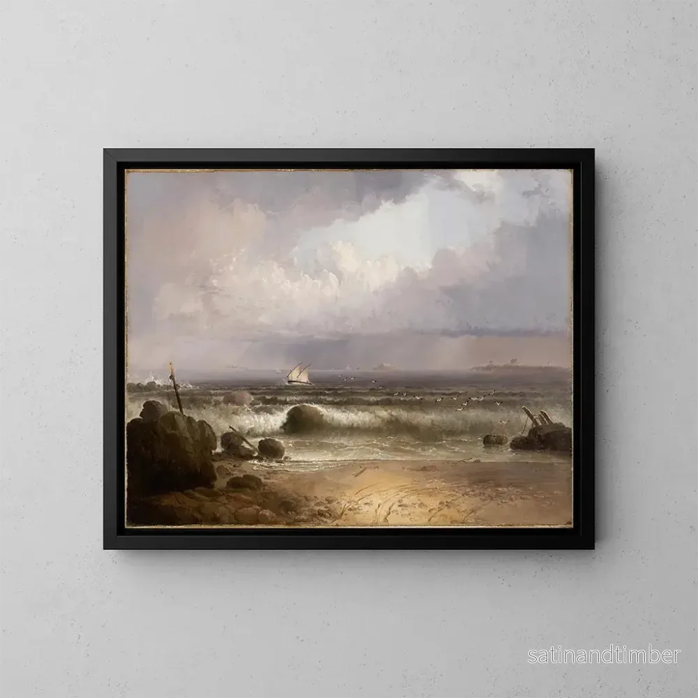 Reproduktion av målningen Orage d'été à Nahant Beach - Thomas Doughty