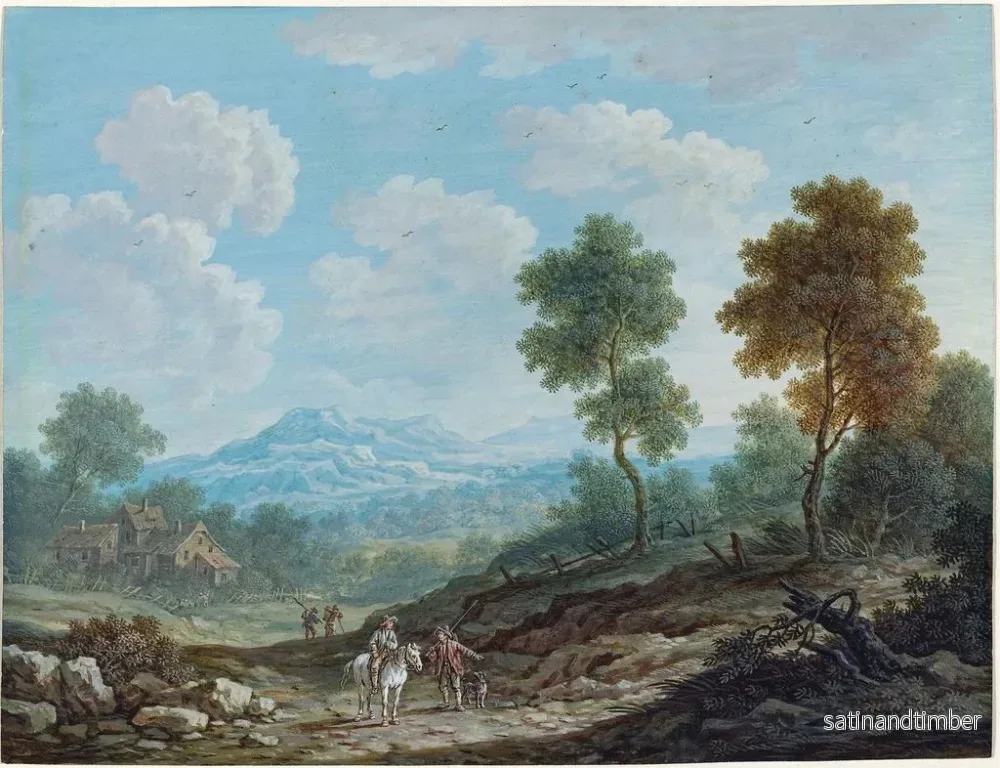 Reproduktion av målningen Vandrare i ett stort dalområde - Johann Christoph Dietzsch - Bild 2